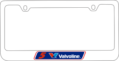 Kyle Larson Valvoline # & Sponsor White License Plate Frame