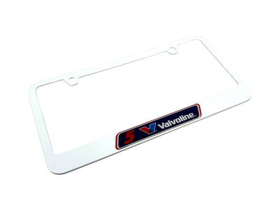 Kyle Larson Valvoline # & Sponsor White License Plate Frame