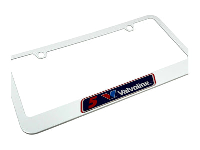 Kyle Larson Valvoline # & Sponsor White License Plate Frame