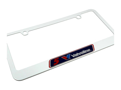 Kyle Larson Valvoline # & Sponsor White License Plate Frame