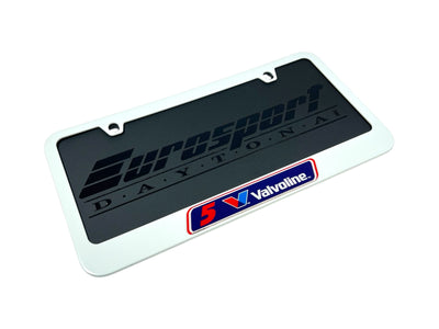 Kyle Larson Valvoline # & Sponsor White License Plate Frame