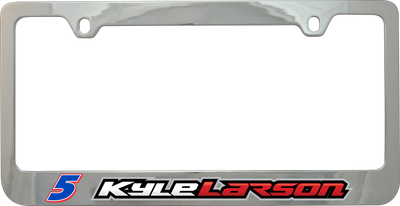 Kyle Larson Hendrickcars.com # & Name Rail Chrome License Plate Frame