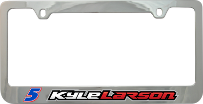 Kyle Larson Hendrickcars.com # & Name Rail Chrome License Plate Frame