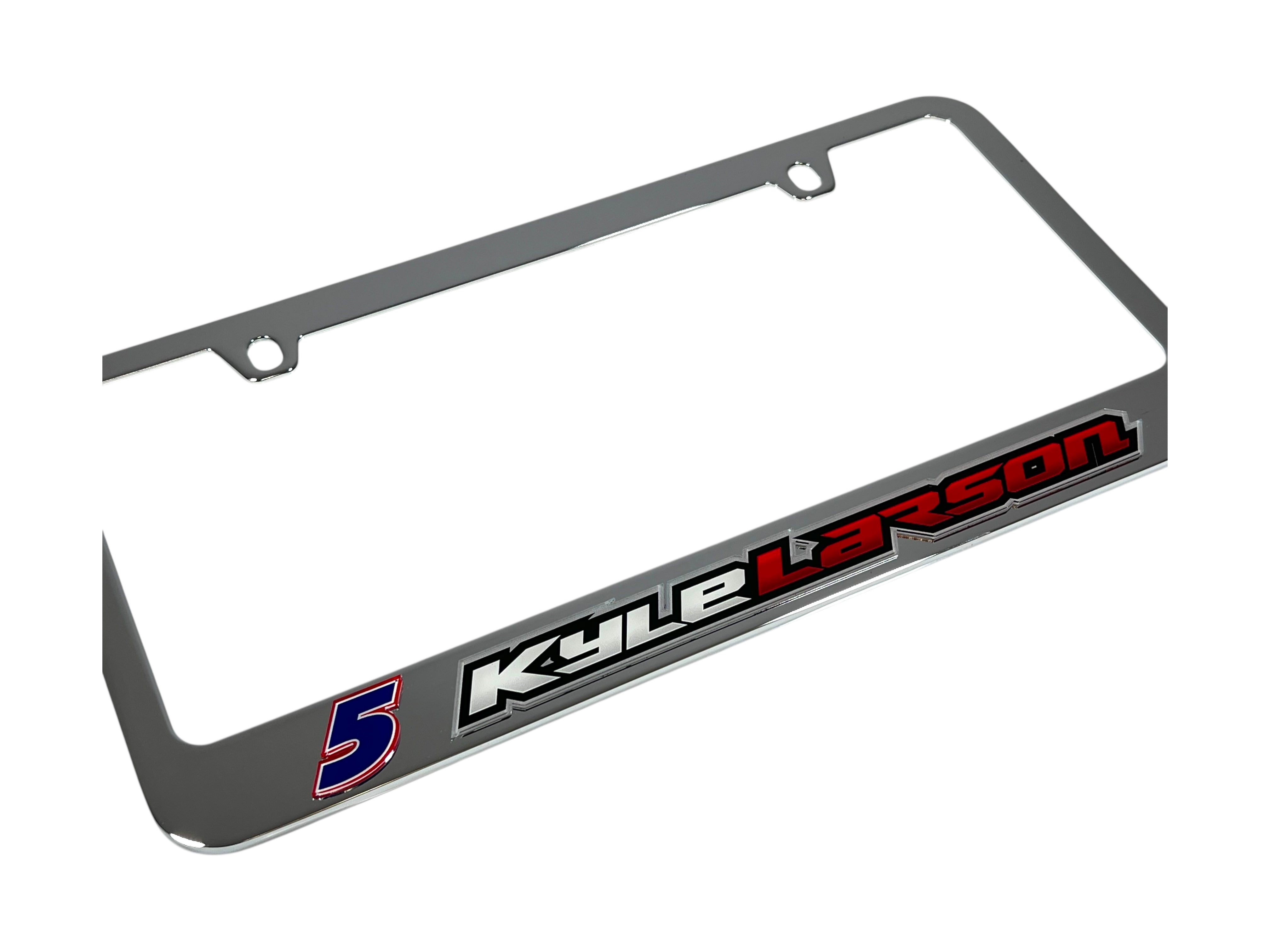 Kyle Larson Hendrickcars.com # & Name Rail Chrome License Plate Frame
