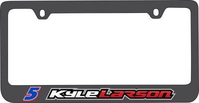 Kyle Larson Hendrickcars.com # & Name Rail Black License Plate Frame