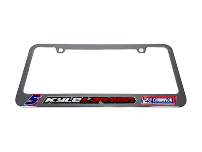 Kyle Larson 2X Champion Chrome License Plate Frame