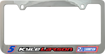 Kyle Larson 2X Champion Chrome License Plate Frame