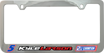 Kyle Larson 2X Champion Chrome License Plate Frame