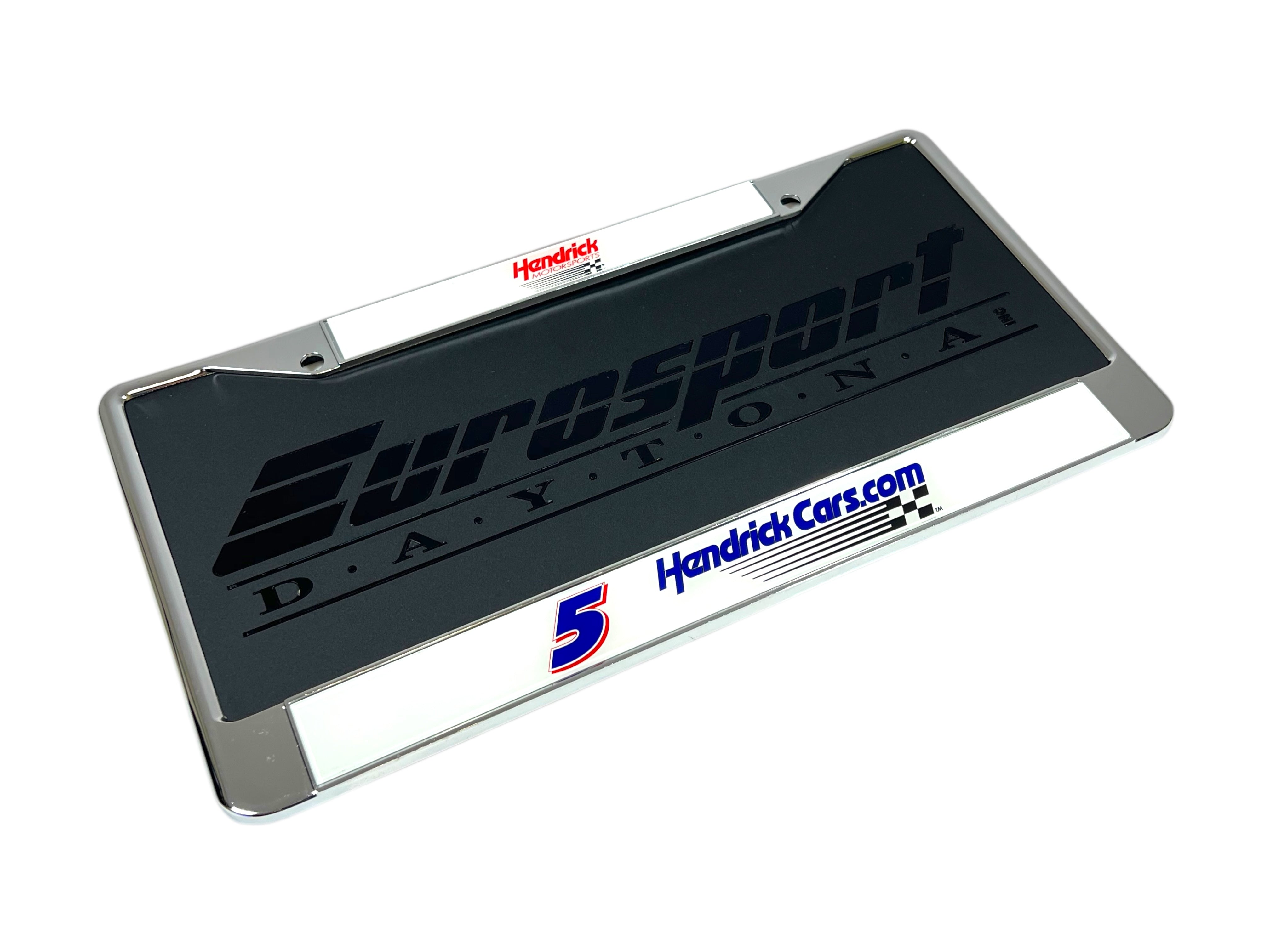 Kyle Larson Hendrickcars.com # & Sponsor Chrome License Plate Frame