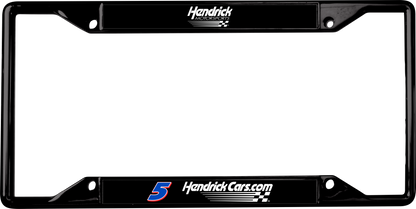 Kyle Larson Hendrickcars.com # & Sponsor Black License Plate Frame