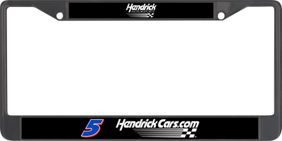 Kyle Larson Hendrickcars.com # & Sponsor Black License Plate Frame