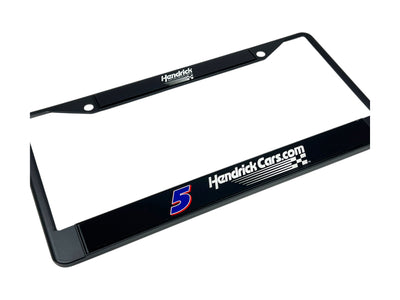 Kyle Larson Hendrickcars.com # & Sponsor Black License Plate Frame
