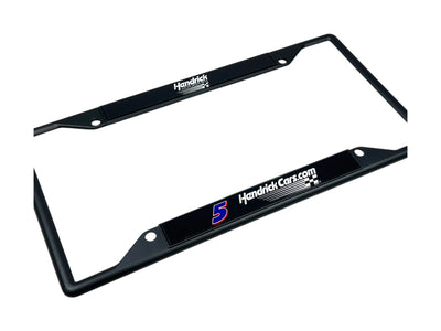 Kyle Larson Hendrickcars.com # & Sponsor Black License Plate Frame