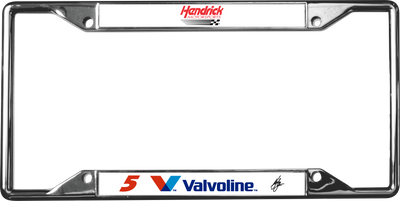Kyle Larson Valvoline # & Sponsor Chrome License Plate Frame