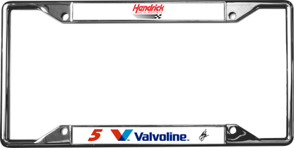 Kyle Larson Valvoline # & Sponsor Chrome License Plate Frame