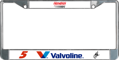Kyle Larson Valvoline # & Sponsor Chrome License Plate Frame