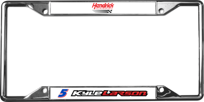 Kyle Larson Hendrickcars.com # & Name Rail Chrome License Plate Frame