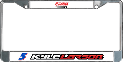 Kyle Larson Hendrickcars.com # & Name Rail Chrome License Plate Frame
