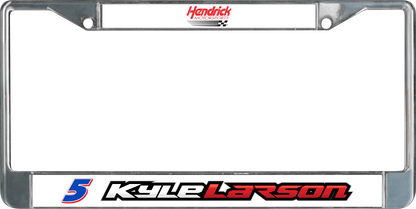 Kyle Larson Hendrickcars.com # & Name Rail Chrome License Plate Frame