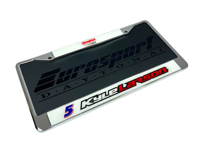 Kyle Larson Hendrickcars.com # & Name Rail Chrome License Plate Frame