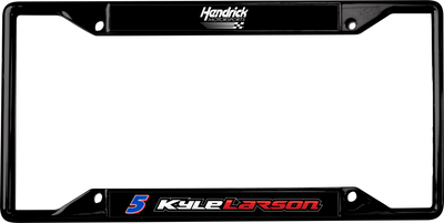 Kyle Larson Hendrickcars.com # & Name Rail Black License Plate Frame