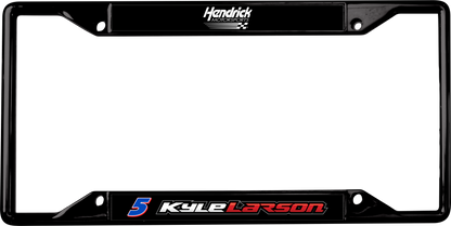 Kyle Larson Hendrickcars.com # & Name Rail Black License Plate Frame