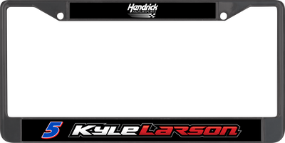 Kyle Larson Hendrickcars.com # & Name Rail Black License Plate Frame