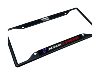 Kyle Larson Hendrickcars.com # & Name Rail Black License Plate Frame