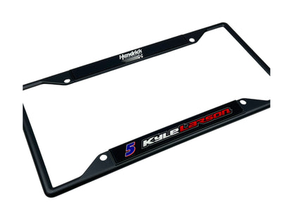 Kyle Larson Hendrickcars.com # & Name Rail Black License Plate Frame