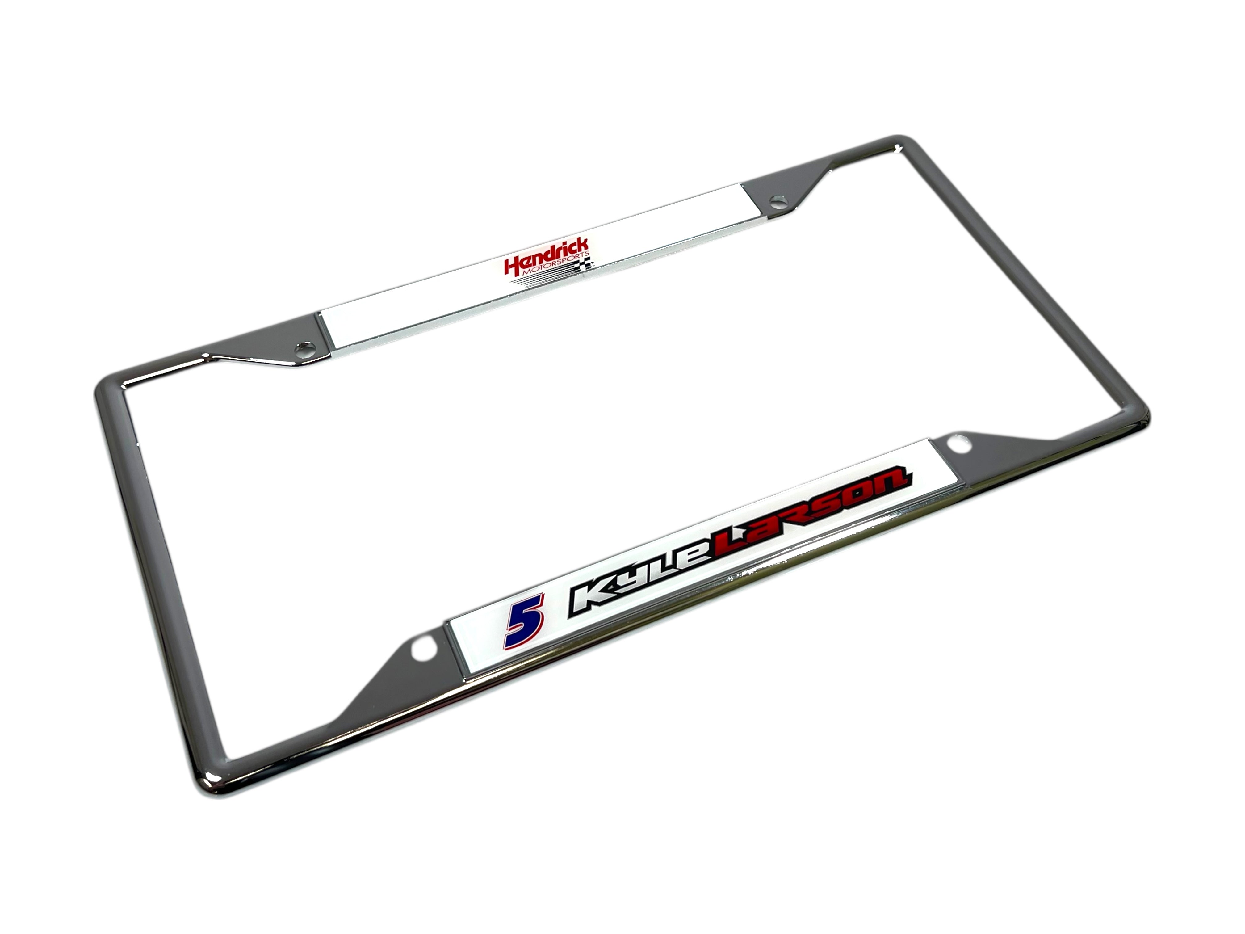 Kyle Larson Hendrickcars.com # & Name Rail Chrome License Plate Frame