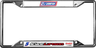 Kyle Larson 2X Champion Chrome License Plate Frame