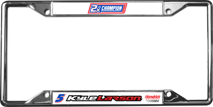 Kyle Larson 2X Champion Chrome License Plate Frame
