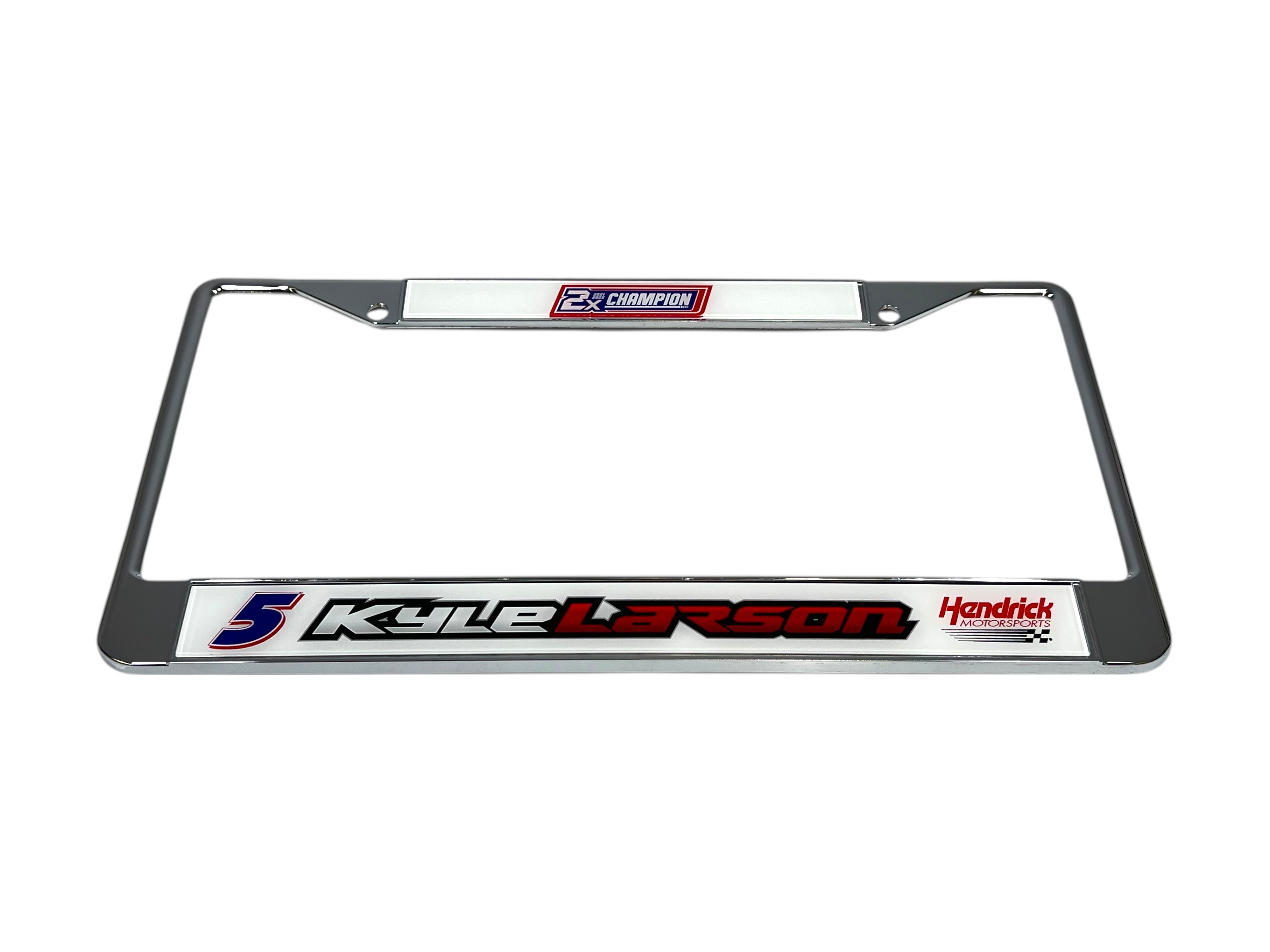 Kyle Larson 2X Champion Chrome License Plate Frame