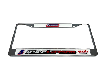 Kyle Larson 2X Champion Chrome License Plate Frame