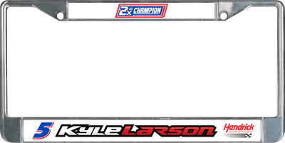 Kyle Larson 2X Champion Chrome License Plate Frame