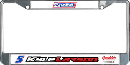 Kyle Larson 2X Champion Chrome License Plate Frame