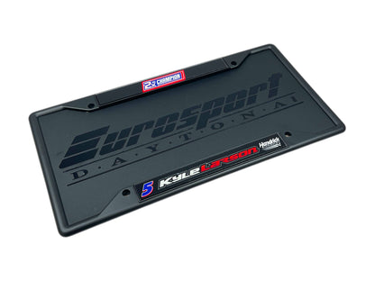 Kyle Larson 2X Champion Black License Plate Frame