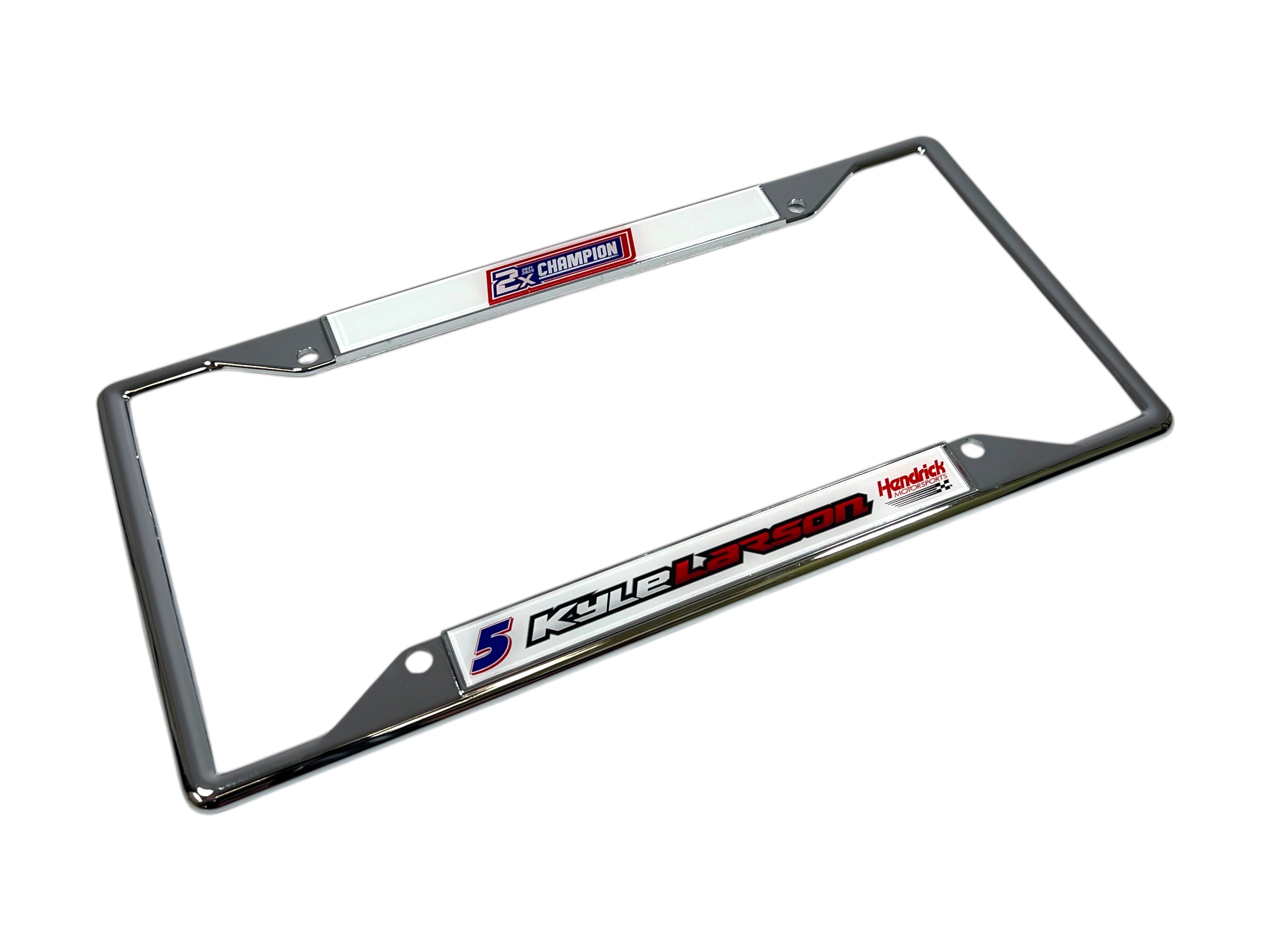 Kyle Larson 2X Champion Chrome License Plate Frame