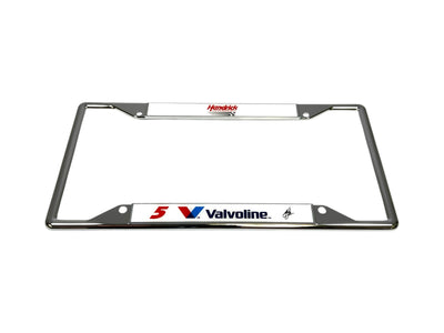 Kyle Larson Valvoline # & Sponsor Chrome License Plate Frame