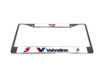 Kyle Larson Valvoline # & Sponsor Chrome License Plate Frame