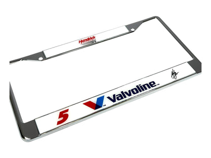 Kyle Larson Valvoline # & Sponsor Chrome License Plate Frame