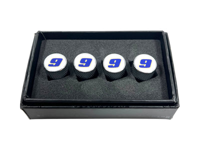 Chase Elliott NAPA # Only Chrome Knurled Valve Stem Caps