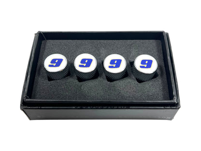 Chase Elliott NAPA # Only Chrome Knurled Valve Stem Caps