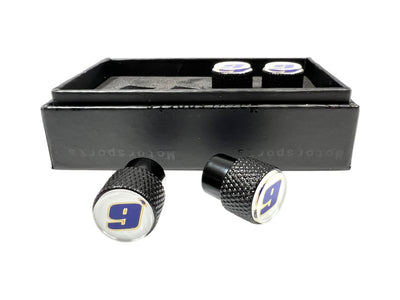 Chase Elliott NAPA # Only Black Knurled Valve Stem Caps