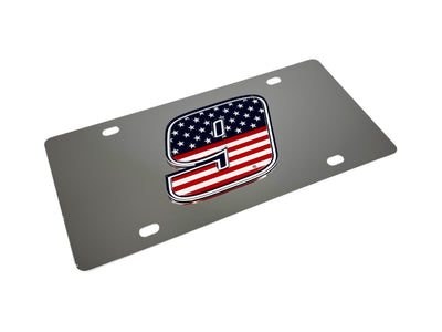 Chase Elliott Patriotic #9 Stainless Steel License Plate