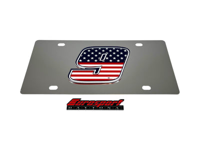 Chase Elliott Patriotic #9 Stainless Steel License Plate
