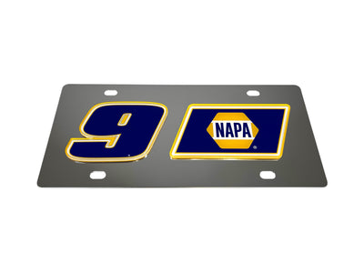 Chase Elliott NAPA # & Sponsor Stainless Steel License Plate