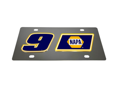 Chase Elliott NAPA # & Sponsor Stainless Steel License Plate
