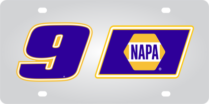 Chase Elliott NAPA # & Sponsor Stainless Steel License Plate