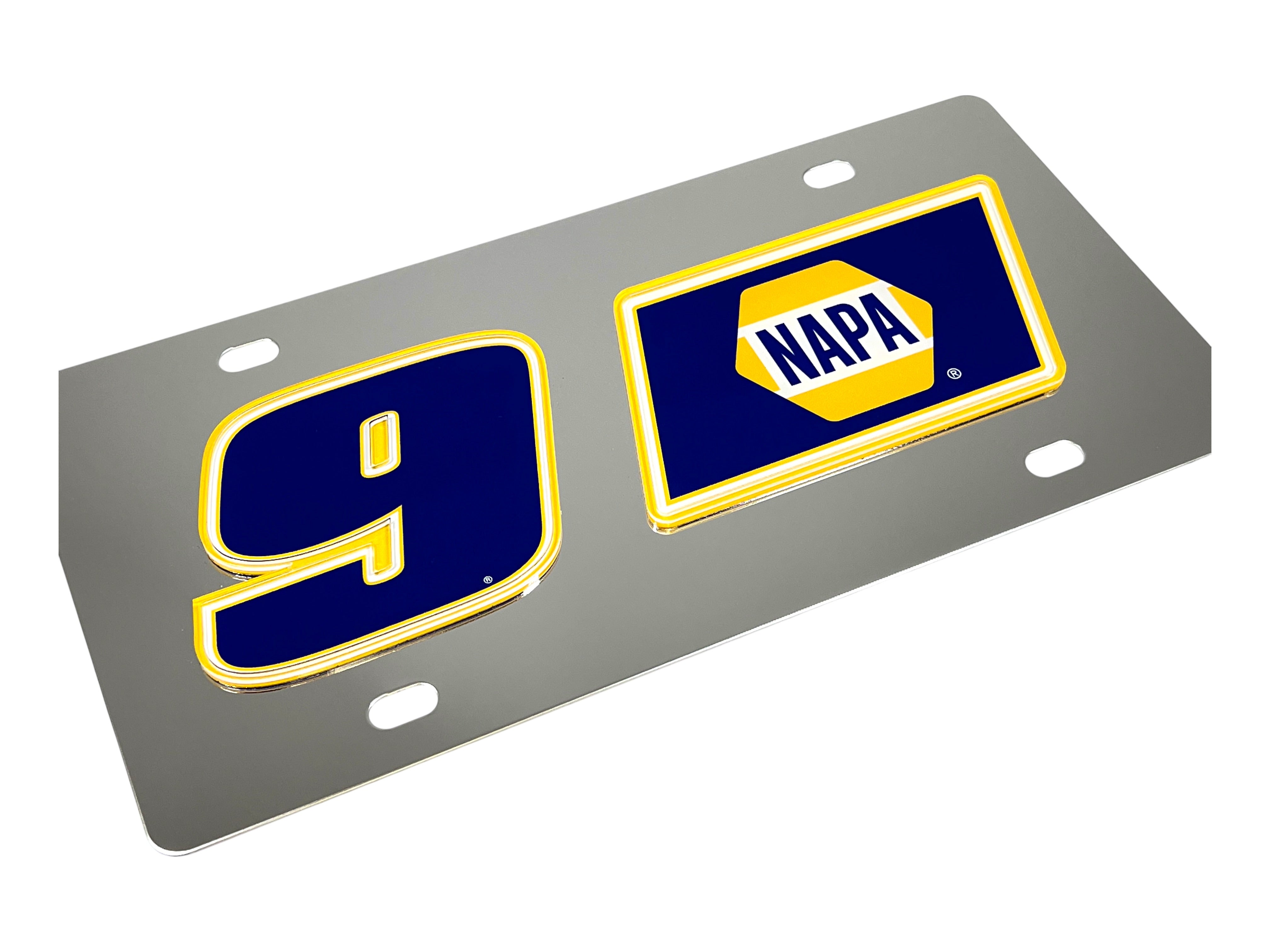 Chase Elliott NAPA # & Sponsor Stainless Steel License Plate